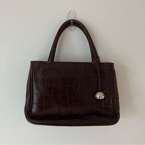 Vintage Furla Crocodile Mini Tote